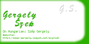 gergely szep business card